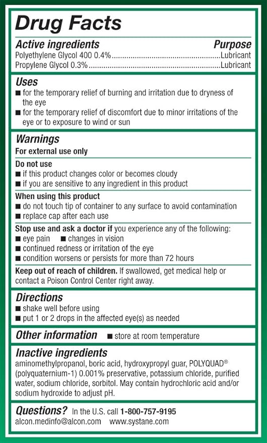 Systane Ultra Lubricant Eye Drops