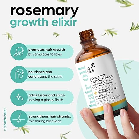 ArtNaturals Organic Rosemary & Castor Hair Growth Oil