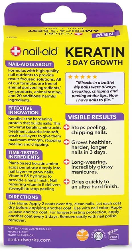 Nail-Aid Keratin 3 Day Growth Nail Treatment & Strengthener